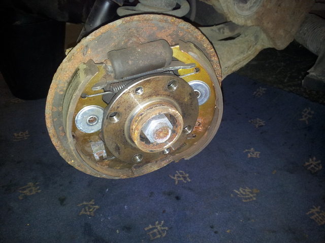 Inner workings of a drum brake