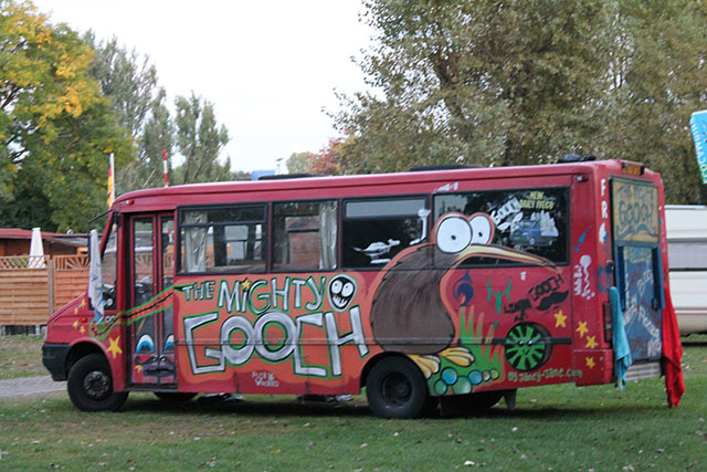 Tour bus in Frankfurt