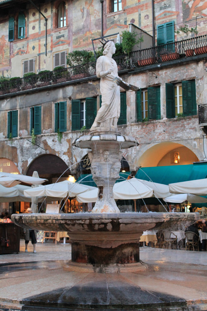 A fountain in the main square