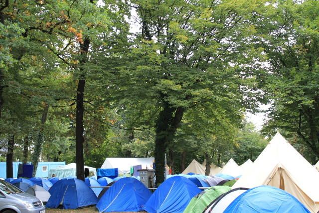 sea of tents as far as the eye could see