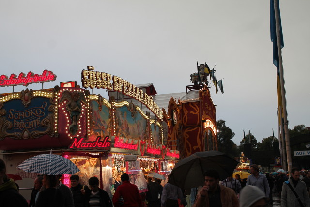 countless amount of beer tents and hundreds of fair ground rides