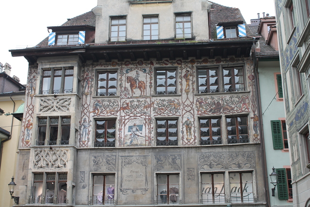 Painted building in Lucerne